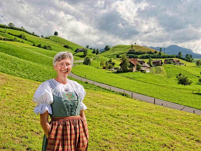 signora Hofstetter sulla collina