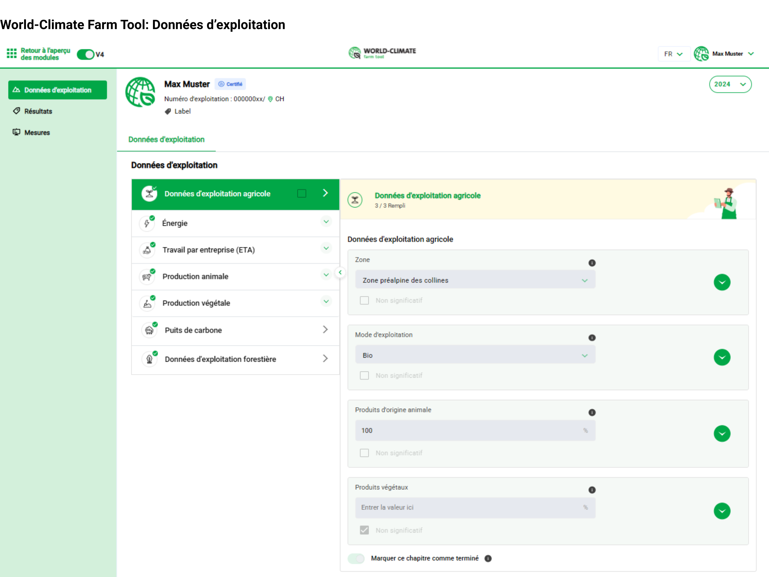 Données d'exploitation