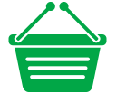 Ikone Korb Symbol des Service Verarbeitung und Handel